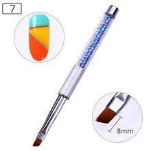 Load image into Gallery viewer, NICOLE DIARY UV Gel Brush Liner Painting Pen Acrylic Drawing Brush for Nails Gradient Rhinestone Handle Manicure Nail Art Tool
