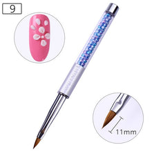 Load image into Gallery viewer, NICOLE DIARY UV Gel Brush Liner Painting Pen Acrylic Drawing Brush for Nails Gradient Rhinestone Handle Manicure Nail Art Tool

