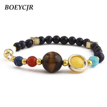 Load image into Gallery viewer, BOEYCJR Universe Planets Beads Bangles &amp; Bracelets Fashion Jewelry Natural Solar System Energy Bracelet For Women or Men
