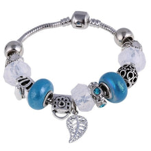 Load image into Gallery viewer, ZOSHI Pink Crystal Charm Silver Bracelets &amp; Bangles for Women With Aliexpress Murano Beads Silver Bracelet Femme Jewelry

