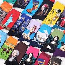 Load image into Gallery viewer, Hot Starry Night Autumn Winter Retro Women Personality Art Van Gogh Mural World Famous Painting Male Socks Oil Funny Happy Socks
