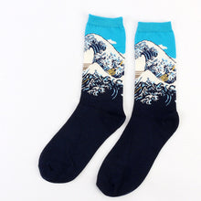 Load image into Gallery viewer, Hot Starry Night Autumn Winter Retro Women Personality Art Van Gogh Mural World Famous Painting Male Socks Oil Funny Happy Socks
