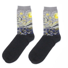 Load image into Gallery viewer, Hot Dropshipping Autumn winter Retro Women New Art Van Gogh Mural World Famous Oil Painting Series Men Socks Funny Socks
