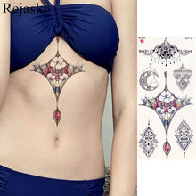Load image into Gallery viewer, Purple Rose Jewelry Water Transfer Tattoo Stickers Women Body Chest Art Temporary Tattoo Girl Waist Bracelet Flash Tatoos Flower
