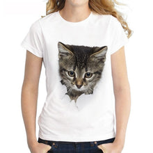 Load image into Gallery viewer, Charmed 3D cat Print Casual Harajuku Women T-Shirt Summer  Short sleeve Casual Round neck Cheap Clothes China Top Mode Femme qy*

