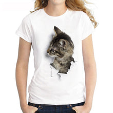 Load image into Gallery viewer, Charmed 3D cat Print Casual Harajuku Women T-Shirt Summer  Short sleeve Casual Round neck Cheap Clothes China Top Mode Femme qy*
