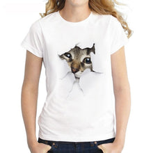 Load image into Gallery viewer, Charmed 3D cat Print Casual Harajuku Women T-Shirt Summer  Short sleeve Casual Round neck Cheap Clothes China Top Mode Femme qy*
