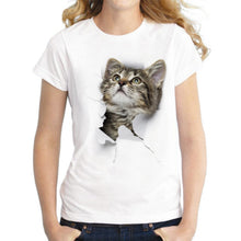 Load image into Gallery viewer, Charmed 3D cat Print Casual Harajuku Women T-Shirt Summer  Short sleeve Casual Round neck Cheap Clothes China Top Mode Femme qy*

