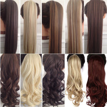 Load image into Gallery viewer, s-noilite 23" Long Curly Clip In Hair Tail False Hair Ponytail Hairpiece With Hairpins Synthetic Hair Pony Tail Hair Extension
