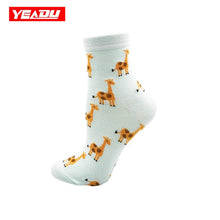 Load image into Gallery viewer, YEADU Women's Socks Japanese Cotton Colorful Cartoon Cute Funny Happy kawaii Skull Alien Avocado Socks for Girl Christmas Gift
