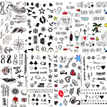 Load image into Gallery viewer, Hot Small Sexy Lips Leaf Black Cartoon Temporary Tattoo Cute Star Tattoo Sticker Love Women Body Finger Art Waterproof Tatoo Kid

