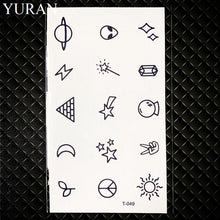 Load image into Gallery viewer, Hot Small Sexy Lips Leaf Black Cartoon Temporary Tattoo Cute Star Tattoo Sticker Love Women Body Finger Art Waterproof Tatoo Kid
