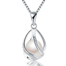 Load image into Gallery viewer, Cauuev genuine 100% Natural freshwater  Pearl Jewelry Hot Selling 925 Sterling Silver Pendant Necklace gift For Women Female Jew
