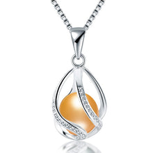 Load image into Gallery viewer, Cauuev genuine 100% Natural freshwater  Pearl Jewelry Hot Selling 925 Sterling Silver Pendant Necklace gift For Women Female Jew
