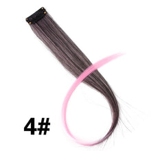 Load image into Gallery viewer, Leeons Clip-In One Piece For Ombre Hair Extensions Pure Color Straight Long Synthetic Hair Fake Hair Pieces Clip In 2 Tone Hair
