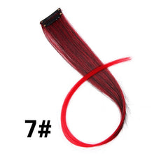 Load image into Gallery viewer, Leeons Clip-In One Piece For Ombre Hair Extensions Pure Color Straight Long Synthetic Hair Fake Hair Pieces Clip In 2 Tone Hair
