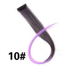 Load image into Gallery viewer, Leeons Clip-In One Piece For Ombre Hair Extensions Pure Color Straight Long Synthetic Hair Fake Hair Pieces Clip In 2 Tone Hair
