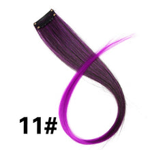 Load image into Gallery viewer, Leeons Clip-In One Piece For Ombre Hair Extensions Pure Color Straight Long Synthetic Hair Fake Hair Pieces Clip In 2 Tone Hair
