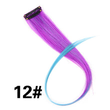 Load image into Gallery viewer, Leeons Clip-In One Piece For Ombre Hair Extensions Pure Color Straight Long Synthetic Hair Fake Hair Pieces Clip In 2 Tone Hair
