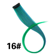 Load image into Gallery viewer, Leeons Clip-In One Piece For Ombre Hair Extensions Pure Color Straight Long Synthetic Hair Fake Hair Pieces Clip In 2 Tone Hair

