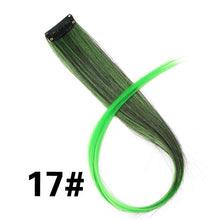 Load image into Gallery viewer, Leeons Clip-In One Piece For Ombre Hair Extensions Pure Color Straight Long Synthetic Hair Fake Hair Pieces Clip In 2 Tone Hair
