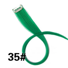 Load image into Gallery viewer, Leeons Clip-In One Piece For Ombre Hair Extensions Pure Color Straight Long Synthetic Hair Fake Hair Pieces Clip In 2 Tone Hair
