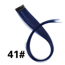 Load image into Gallery viewer, Leeons Clip-In One Piece For Ombre Hair Extensions Pure Color Straight Long Synthetic Hair Fake Hair Pieces Clip In 2 Tone Hair
