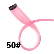 Load image into Gallery viewer, Leeons Clip-In One Piece For Ombre Hair Extensions Pure Color Straight Long Synthetic Hair Fake Hair Pieces Clip In 2 Tone Hair

