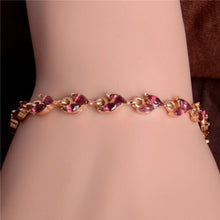 Load image into Gallery viewer, MISANANRYNE New 5 colors Beautiful Bracelet for Women Colorful Austrian Crystal Fashion Heart Chain Bracelet Wholesale

