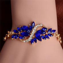 Load image into Gallery viewer, MISANANRYNE New 5 colors Beautiful Bracelet for Women Colorful Austrian Crystal Fashion Heart Chain Bracelet Wholesale
