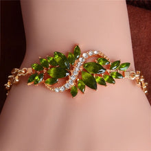 Load image into Gallery viewer, MISANANRYNE New 5 colors Beautiful Bracelet for Women Colorful Austrian Crystal Fashion Heart Chain Bracelet Wholesale
