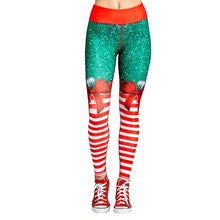 Load image into Gallery viewer, Christmas Trousers For Women Lady Casual Elasticity Skinny Leggins Mujer  High Waist Workout Printing Stretchy Pants leggings
