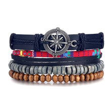Load image into Gallery viewer, IFMIA Vintage Leather Bracelet Fashion Hand-knitted Multi-layer Leather Feather Leaf Bracelet and Fashion Men's Bracelet Gift
