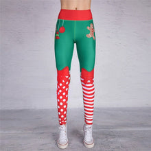 Load image into Gallery viewer, Christmas Trousers For Women Lady Casual Elasticity Skinny Leggins Mujer  High Waist Workout Printing Stretchy Pants leggings
