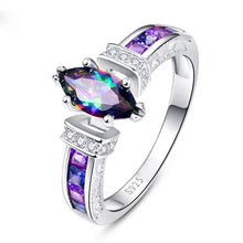 Load image into Gallery viewer, Huitan Special Marquise Shape Shiny Purple CZ Prong Setting Fashion Cocktail Party Rings for Women Size 6-10 wholesale lots bulk
