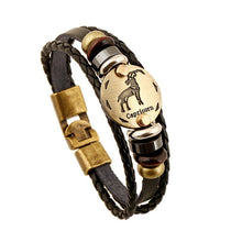 Load image into Gallery viewer, 2020 new men punk Zodiac Signs Aries Leo Bracelet Constellations charm men bracelets Virgo Pisces Pendant Women Gift DropShiping
