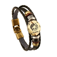 Load image into Gallery viewer, 2020 new men punk Zodiac Signs Aries Leo Bracelet Constellations charm men bracelets Virgo Pisces Pendant Women Gift DropShiping
