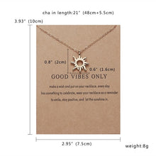 Load image into Gallery viewer, Fashion Gold-color Good Vibes Only Sun Necklaces &amp; Pendants For Women Jewelry
