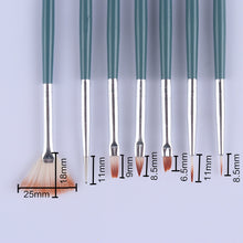 Load image into Gallery viewer, NICOLE DIARY UV Gel Brush Liner Painting Pen Acrylic Drawing Brush for Nails Gradient Rhinestone Handle Manicure Nail Art Tool
