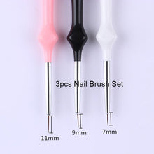 Load image into Gallery viewer, NICOLE DIARY UV Gel Brush Liner Painting Pen Acrylic Drawing Brush for Nails Gradient Rhinestone Handle Manicure Nail Art Tool
