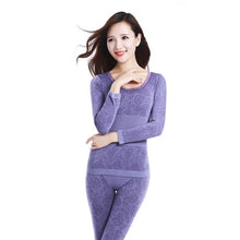 Load image into Gallery viewer, 2020 Lace Thermal Underwear Sexy Ladies Clothes Winter Seamless Antibacterial Warm Intimates Print Long Johns Women Shaped Sets
