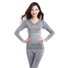 Load image into Gallery viewer, 2020 Lace Thermal Underwear Sexy Ladies Clothes Winter Seamless Antibacterial Warm Intimates Print Long Johns Women Shaped Sets

