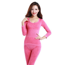 Load image into Gallery viewer, 2020 Lace Thermal Underwear Sexy Ladies Clothes Winter Seamless Antibacterial Warm Intimates Print Long Johns Women Shaped Sets
