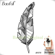 Load image into Gallery viewer, Baofuli Waterproof Temporary Sticker Geometric Planet Jellyfish Tattoo Black Triangle Tattoos Body Arm Men Fake Tatoos Chains

