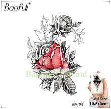Load image into Gallery viewer, Baofuli Waterproof Temporary Sticker Geometric Planet Jellyfish Tattoo Black Triangle Tattoos Body Arm Men Fake Tatoos Chains
