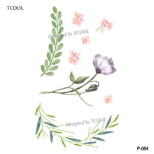 Load image into Gallery viewer, HXMAN Flower Temporary Tattoos for Women Hand Tattoo Sticker Fashion Body Art Waterproof Arm Fake Tatoo Paper 9.8X6cm P-013
