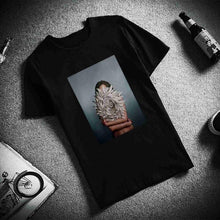 Load image into Gallery viewer, New Cotton Harajuku Aesthetics Tshirt Sexy Flowers Feather Print Short Sleeve Tops &amp; Tees Fashion Casual Couple T Shirt
