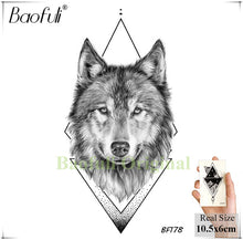 Load image into Gallery viewer, Baofuli Waterproof Temporary Sticker Geometric Planet Jellyfish Tattoo Black Triangle Tattoos Body Arm Men Fake Tatoos Chains
