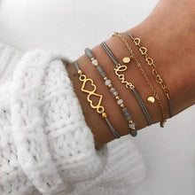 Load image into Gallery viewer, New Arrival Bracelet Sets Minimalist Gold Silver Color Hollow Lotus Bangle Bracelets Gift for Women Exquisite Party Jewelry
