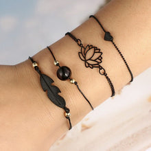 Load image into Gallery viewer, New Arrival Bracelet Sets Minimalist Gold Silver Color Hollow Lotus Bangle Bracelets Gift for Women Exquisite Party Jewelry
